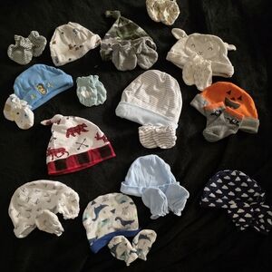 Assorted Baby Hats and Mittens Set